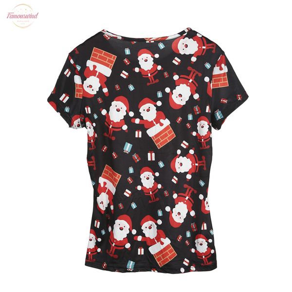 new year christmas ladies women blouse polyester novelty santa print shirt funny short sleeve o neck tee gift for 2020, White
new year christmas ladies women blouse polyester novelty santa print shirt funny short sleeve o neck tee gift for 2020, White