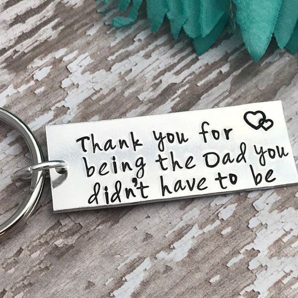 1pc creative \"thank you for being the dad you didn't have to be\" keychain gift for dad fathers day, father key chain sale, Silver
1pc creative \"thank you for being the dad you didn't have to be\" keychain gift for dad fathers day, father key chain sale, Silver