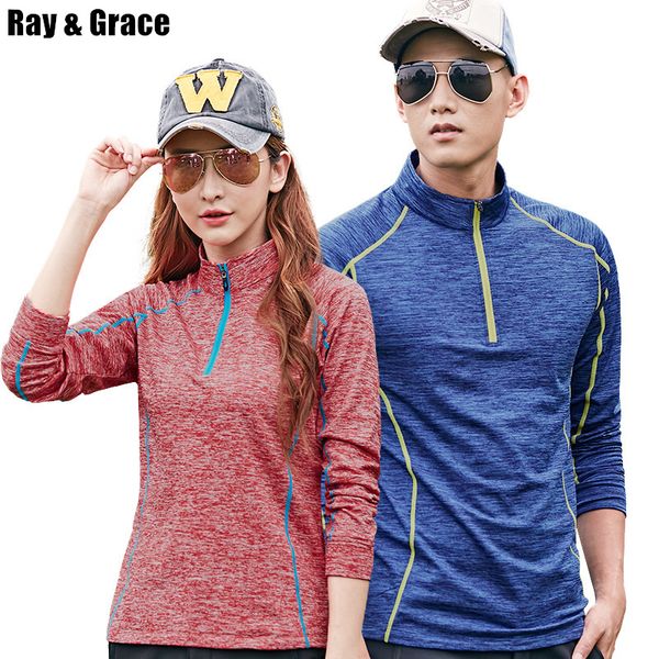 ray grace autumn thin fleece long sleeve outdoor shirt warm fast drying zipper stand collar outdoor t shirt hiking spring tees, Gray;blue
ray grace autumn thin fleece long sleeve outdoor shirt warm fast drying zipper stand collar outdoor t shirt hiking spring tees, Gray;blue