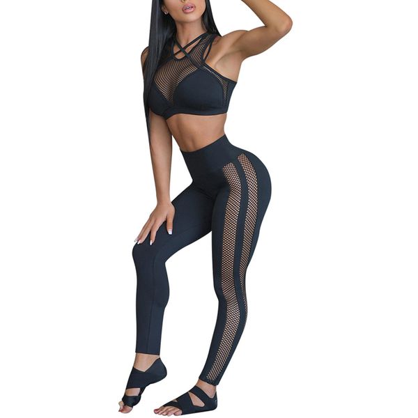 sports wear for women gym set leggings sport women fitness high waist leggings sport fitness black sexy#p58, White;red