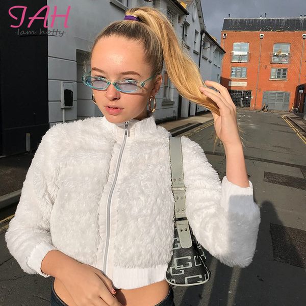 iamy shaggy fashion elegant fuzzy jacket solid long sleeve loose teddy jacket zipper cardigan 2020 winter warm soft outwears, Black;brown
iamy shaggy fashion elegant fuzzy jacket solid long sleeve loose teddy jacket zipper cardigan 2020 winter warm soft outwears, Black;brown