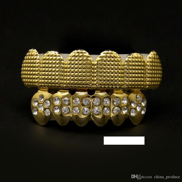 micro pave cubic zirconia silver gold color teeth grills hiphop rocker halloween iced out caps bottom fang grills set bling teeth, Black
micro pave cubic zirconia silver gold color teeth grills hiphop rocker halloween iced out caps bottom fang grills set bling teeth, Black
