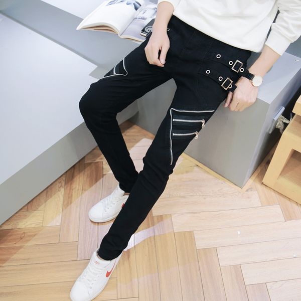 summer new harajuku mens casual black punk slim fit skinny pants zippers motor biker male trousers pantalon hombre
summer new harajuku mens casual black punk slim fit skinny pants zippers motor biker male trousers pantalon hombre