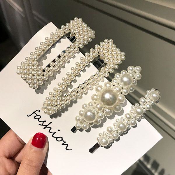 new full pearl hair clip women silver snap barrette water drop hair clips square flower barrettes stick headwear pins m36, Golden;white
new full pearl hair clip women silver snap barrette water drop hair clips square flower barrettes stick headwear pins m36, Golden;white
