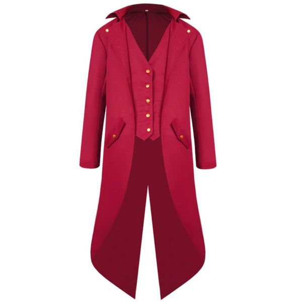 men long sleeve steampunk victorian jacket gothic button swallow-tail coat cosplay costume vintage middle ages halloween uniform, Black;brown
men long sleeve steampunk victorian jacket gothic button swallow-tail coat cosplay costume vintage middle ages halloween uniform, Black;brown