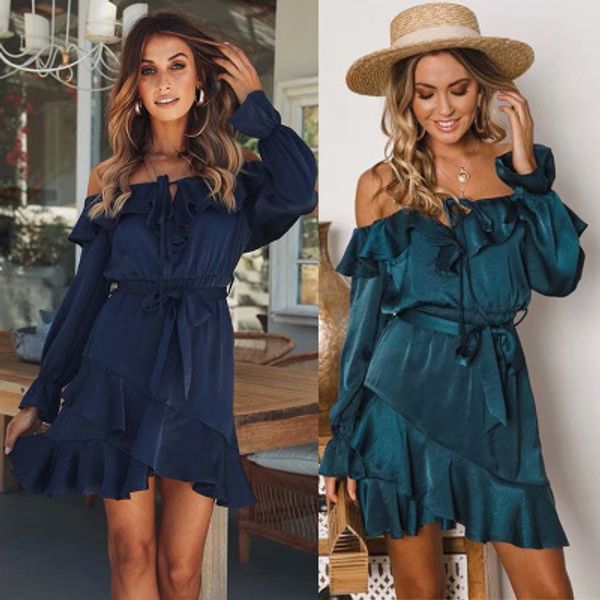 2019 summer night club womens wear split waist sleeve shoudler dresse short skirts casual slim v-neck fashion party girls women size, Black;gray
2019 summer night club womens wear split waist sleeve shoudler dresse short skirts casual slim v-neck fashion party girls women size, Black;gray
