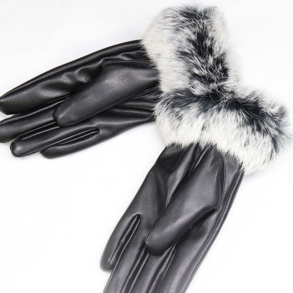 women' cashmere thickened warm waterproof windproof pu touch screen gloves lovely driving fur gloves in winter, Blue;gray
women' cashmere thickened warm waterproof windproof pu touch screen gloves lovely driving fur gloves in winter, Blue;gray