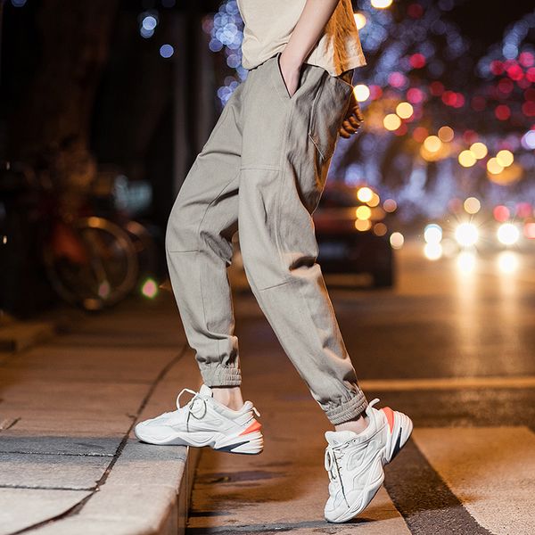 2019 latest men's japan-style casual loose sweatpants beam feet brand korean fashion pocket decoration solid color trousers, Black
2019 latest men's japan-style casual loose sweatpants beam feet brand korean fashion pocket decoration solid color trousers, Black