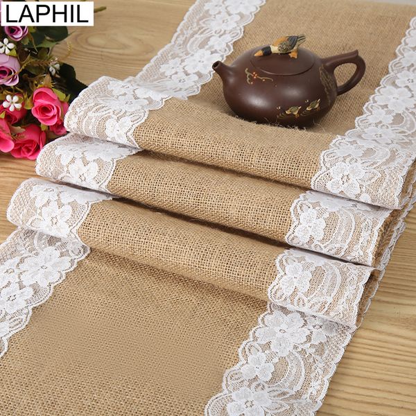 laphil 30x275cm vintage lace burlap table runner rustic wedding decoration hessian jute tablecloth birthday christmas party deco
laphil 30x275cm vintage lace burlap table runner rustic wedding decoration hessian jute tablecloth birthday christmas party deco