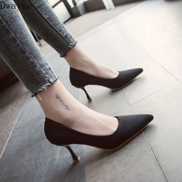 2019 new korean version of the wild elegant comfortable work shoes fashion pointed high heels stilettos, Black
2019 new korean version of the wild elegant comfortable work shoes fashion pointed high heels stilettos, Black