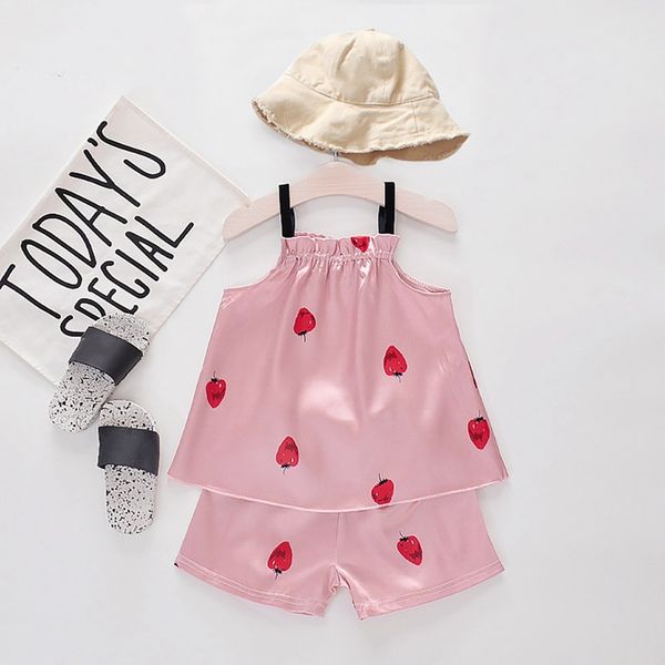 pajamas baby girls kids strawberry pattern sling sleepwear set sleeveless blouse +shorts child nightshir, Blue;red
pajamas baby girls kids strawberry pattern sling sleepwear set sleeveless blouse +shorts child nightshir, Blue;red
