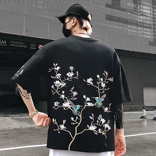 hip hop t shirt men 2020 streetwear harajuku tshirt embroidery floral magpie summer short sleeve t-shirt cotton japanese style, White;black
hip hop t shirt men 2020 streetwear harajuku tshirt embroidery floral magpie summer short sleeve t-shirt cotton japanese style, White;black