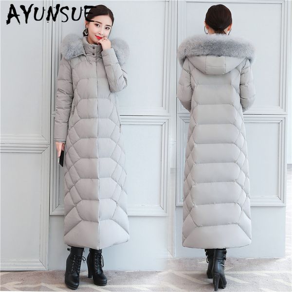 ayunsue winter long coat female thick women's down jacket + real fur hooded elegant duck down jackets women clothes 201813, Black
ayunsue winter long coat female thick women's down jacket + real fur hooded elegant duck down jackets women clothes 201813, Black