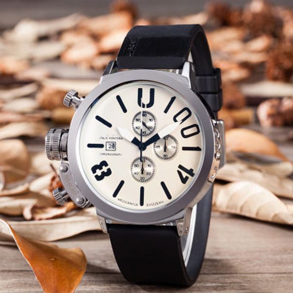 style leisure men six needle automatic mechanical watch silicone with men's watch men's watch sale, Slivery;brown
style leisure men six needle automatic mechanical watch silicone with men's watch men's watch sale, Slivery;brown