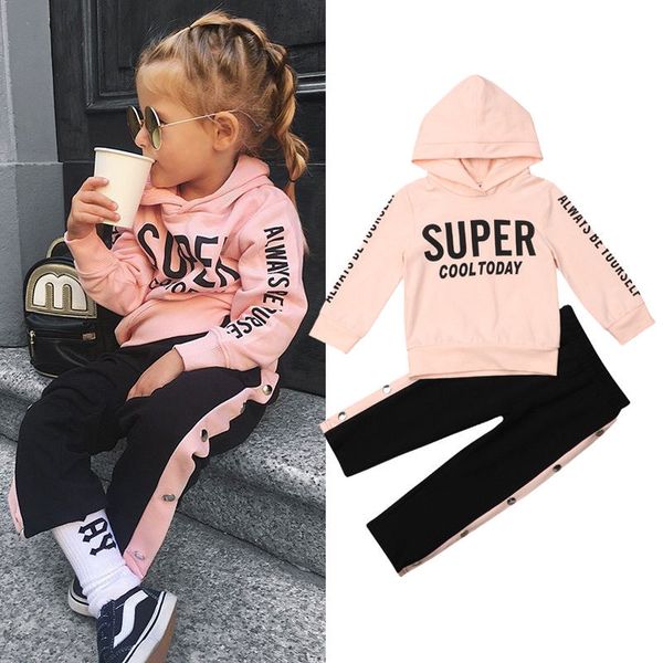 2018 newly autumn fashion infant kids baby girls clothes sets letter print pullover hooded +causal pants outfit 6m-5y, White
2018 newly autumn fashion infant kids baby girls clothes sets letter print pullover hooded +causal pants outfit 6m-5y, White