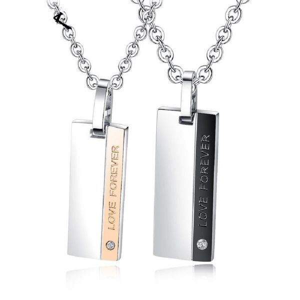 fashion women men couple love forever choker necklace square card pendant stainless steel chain jewelry gift for woman, Silver
fashion women men couple love forever choker necklace square card pendant stainless steel chain jewelry gift for woman, Silver