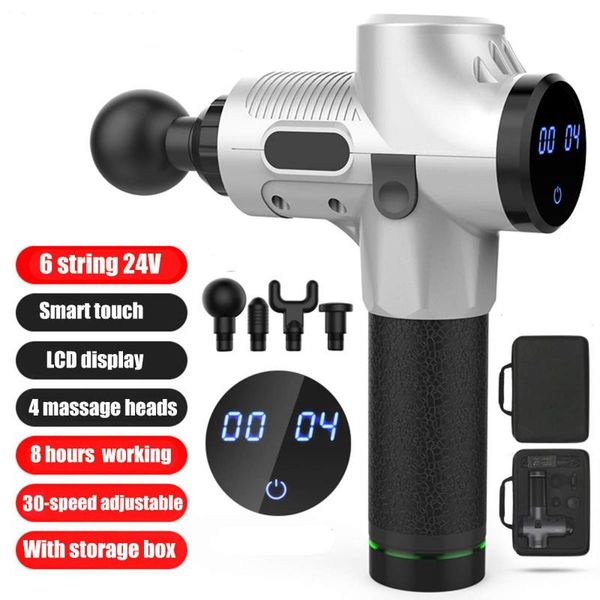 30 speeds fascia guns with 4 heads smart touch screen lcd display relax massage therapy electric warp film impact deep vibration
30 speeds fascia guns with 4 heads smart touch screen lcd display relax massage therapy electric warp film impact deep vibration