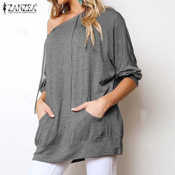 zanzea 2019 fashion women tunic hoodies shirts ladies casual long sleeve pockets blouse hooded blusas femininas pullovers, White
zanzea 2019 fashion women tunic hoodies shirts ladies casual long sleeve pockets blouse hooded blusas femininas pullovers, White