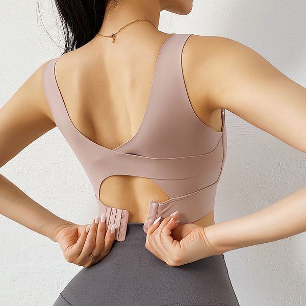 gym clothing no trace u neck fixed pad workout yoga bras women naked-feel athletic running fitness sport crop brassiere with buckle, White;black
gym clothing no trace u neck fixed pad workout yoga bras women naked-feel athletic running fitness sport crop brassiere with buckle, White;black