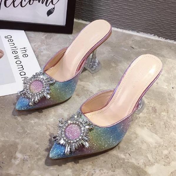 bridal wedding shoes fashion glitter rhinestone crystal rainbow mules luxury high heels designer pumps size 35 to 41, Black
bridal wedding shoes fashion glitter rhinestone crystal rainbow mules luxury high heels designer pumps size 35 to 41, Black