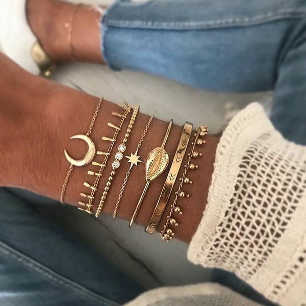 punk golden opening cuff bracelets & bangles for women fashion crystal geometric link chain charm bracelets set party jewelry, Black
punk golden opening cuff bracelets & bangles for women fashion crystal geometric link chain charm bracelets set party jewelry, Black