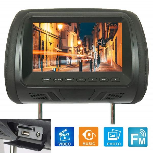 7 дюймов 800*480 hd автомобильный подголовник подголовник монитор dvd automotivo жк-дисплей цифровой экран av вход радио автомобиль подушка 
7 дюймов 800*480 hd автомобильный подголовник подголовник монитор dvd automotivo жк-дисплей цифровой экран av вход радио автомобиль подушка