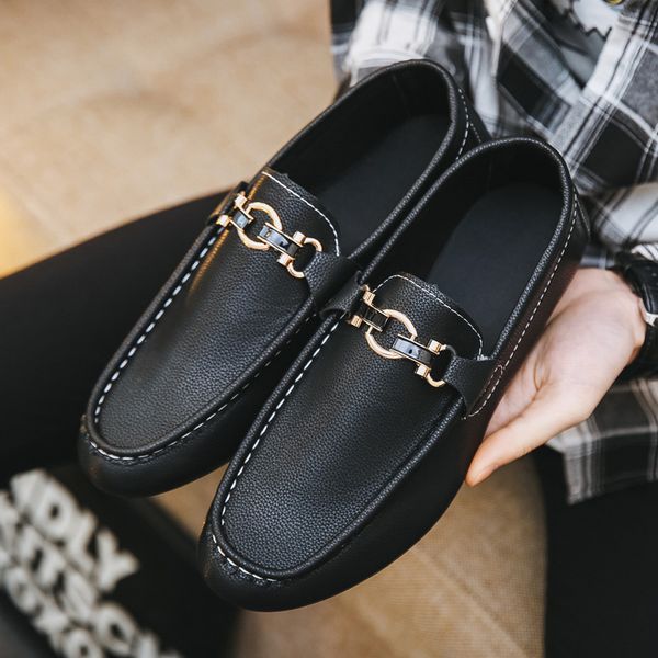 2019 spring new style england moccosins men's casual leather shoes men's slip-on shoes trend business driving single, Black
2019 spring new style england moccosins men's casual leather shoes men's slip-on shoes trend business driving single, Black