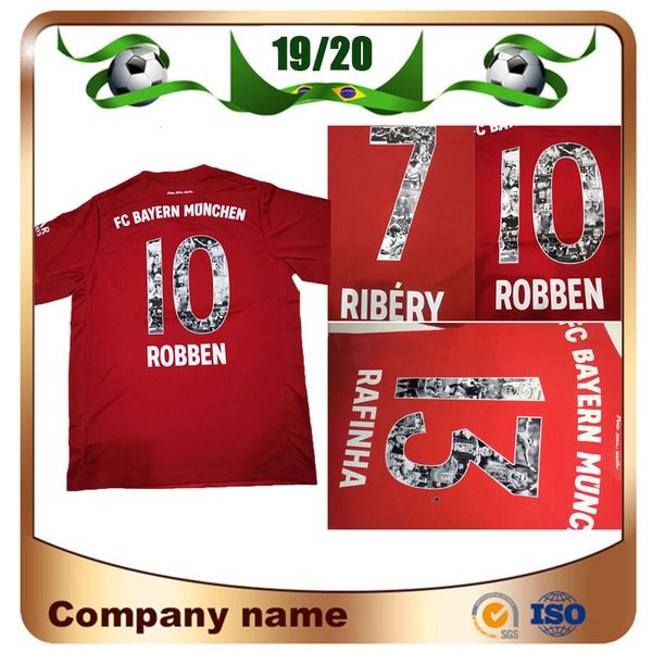 Special Edition 19/20 Bayern #10 ROBBEN 2019 Bayern Munich #7 RIBERY #13 RAFINHA Soccer Shirts Classic Football uniforms
Special Edition 19/20 Bayern #10 ROBBEN 2019 Bayern Munich #7 RIBERY #13 RAFINHA Soccer Shirts Classic Football uniforms