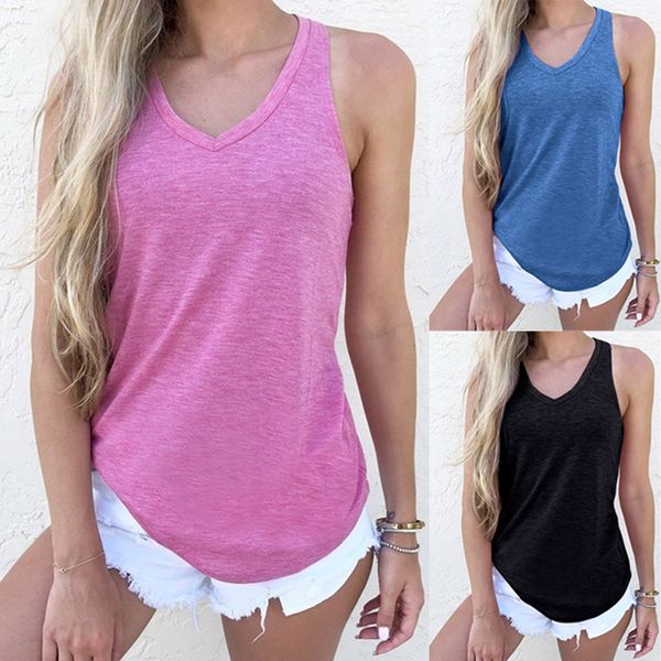 2019 fashion elegant womens v neck tank loose casual style soft sleeveless solid casual shirts tee shirt femme, White
2019 fashion elegant womens v neck tank loose casual style soft sleeveless solid casual shirts tee shirt femme, White