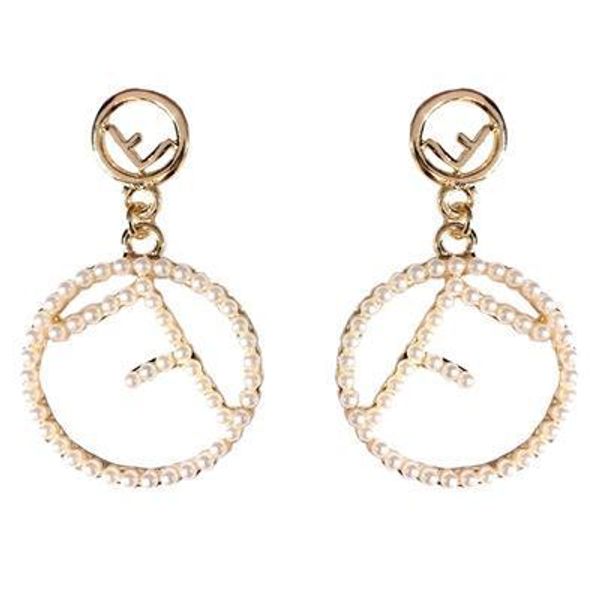 minimalist brand designer earrings letter f hoop earrings fashion temperament pearl earrings personality women jewelry quality, Silver
minimalist brand designer earrings letter f hoop earrings fashion temperament pearl earrings personality women jewelry quality, Silver