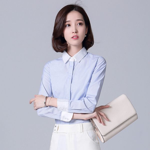 2019 ladies cotton blouse shirt women occupation shirt female turn-down collar formal shirts elegant long sleeve blouses, White
2019 ladies cotton blouse shirt women occupation shirt female turn-down collar formal shirts elegant long sleeve blouses, White