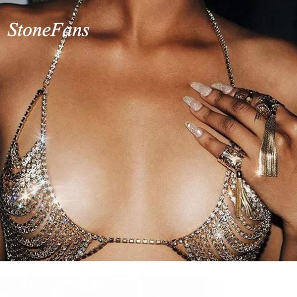 stonefans bra necklace 3 colors rhinestone chain jewelry hollow out new crystal gold chain necklace bikini for valentine gift mx190730, Silver
stonefans bra necklace 3 colors rhinestone chain jewelry hollow out new crystal gold chain necklace bikini for valentine gift mx190730, Silver