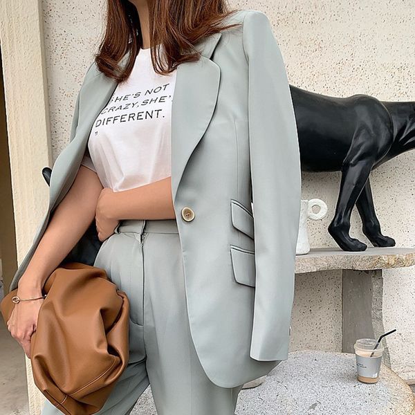 blazer jakect r women thin oversize boyfriend blazer jacket light green 2020 spring new, White;black
blazer jakect r women thin oversize boyfriend blazer jacket light green 2020 spring new, White;black