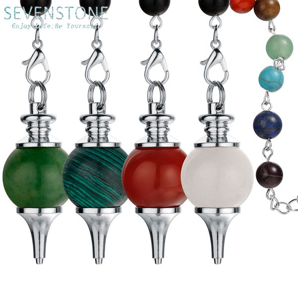 natural stone reiki pendulum angel balance christmas tree pendant necklace 7 chakra gem healing women yoga crystal charm jewelry, Silver 
natural stone reiki pendulum angel balance christmas tree pendant necklace 7 chakra gem healing women yoga crystal charm jewelry, Silver