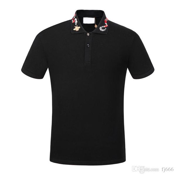 2019 brand new mens polos shirt fashion designer snake bee embroidery harajuku casual men polo shirts, White;black
2019 brand new mens polos shirt fashion designer snake bee embroidery harajuku casual men polo shirts, White;black