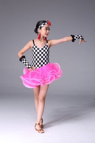 stage wear children's latin dance performance dress girls competition, Black;red
stage wear children's latin dance performance dress girls competition, Black;red