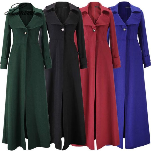 women's wool & blends woman long sleeve extra coat imitated woolen fashion one button turn down collar winter coats jacket, Black
women's wool & blends woman long sleeve extra coat imitated woolen fashion one button turn down collar winter coats jacket, Black