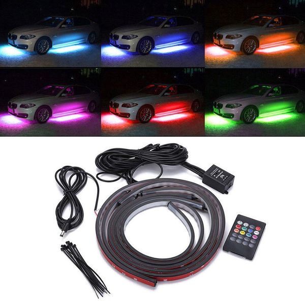 new 4pcs waterproof bluetooth application control rgb car led under tube lamp strip underglow underbody glow neon lights
new 4pcs waterproof bluetooth application control rgb car led under tube lamp strip underglow underbody glow neon lights