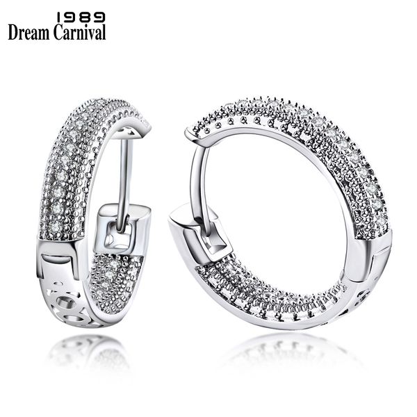 dreamcarnival 1989 new arrival cassic rhodium color hoop earrings white cubic zirconia women luxury aros mujer oreja se24111, Golden;silver
dreamcarnival 1989 new arrival cassic rhodium color hoop earrings white cubic zirconia women luxury aros mujer oreja se24111, Golden;silver