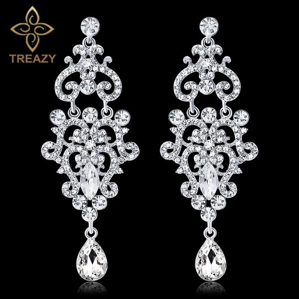 treazy silver color crystal chandelier long earrings for women bridal dangle drop earrings wedding engagement jewelry gifts, Golden
treazy silver color crystal chandelier long earrings for women bridal dangle drop earrings wedding engagement jewelry gifts, Golden