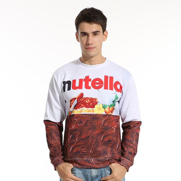 men's 3d chocolate doughnut printing wear long sleeve turtleneck chao brand men's wear sweatshirts printing blouse hoodies, Black
men's 3d chocolate doughnut printing wear long sleeve turtleneck chao brand men's wear sweatshirts printing blouse hoodies, Black