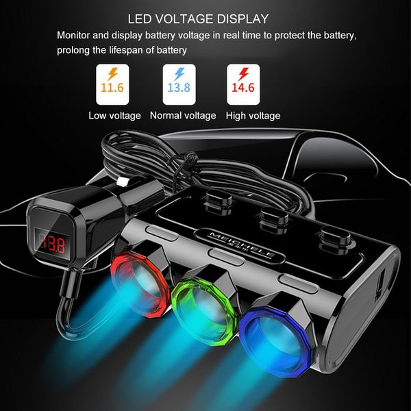 car cigarette lighter adapter power outlet extend port charger car accessories lighter auto cigarette splitter socket
car cigarette lighter adapter power outlet extend port charger car accessories lighter auto cigarette splitter socket