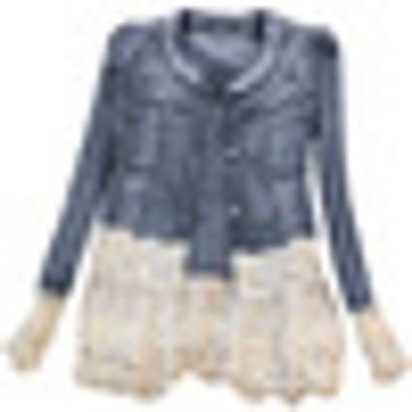 womens plus size denim hollow lace jacket long sleeves cardigan breathable coat, Black;brown
womens plus size denim hollow lace jacket long sleeves cardigan breathable coat, Black;brown