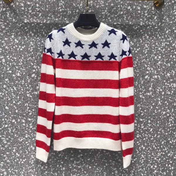 2019 new ladies fashion long-sleeved round neck striped wool pullover 0806, White;black
2019 new ladies fashion long-sleeved round neck striped wool pullover 0806, White;black