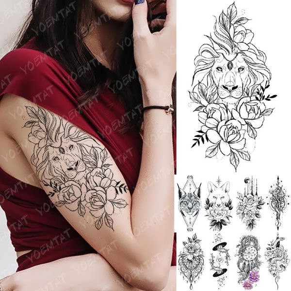 waterproof temporary tattoo sticker lion flowers flash tattoos wolf moon snake body art arm fake sleeve tatoo women men
waterproof temporary tattoo sticker lion flowers flash tattoos wolf moon snake body art arm fake sleeve tatoo women men