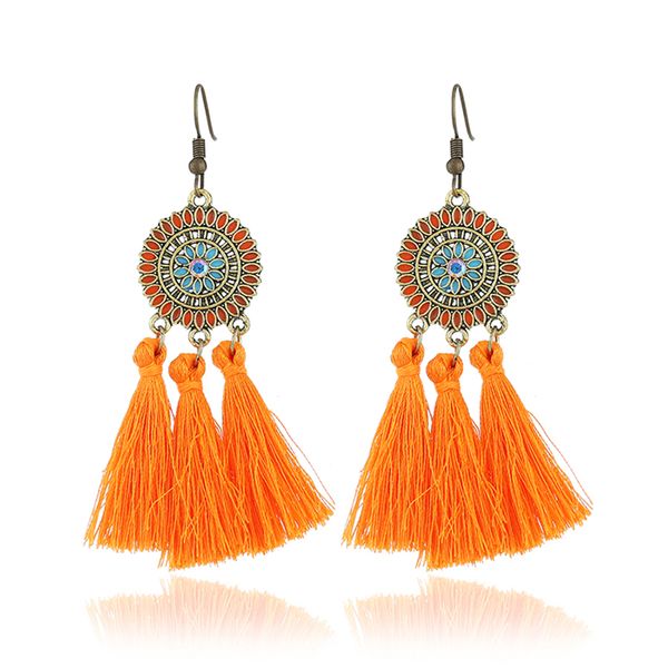 wholesale tassel dangle earrings women retro flower diamonds chandelier ear drop orange purple peacock blue fringes earrings bohemia jewelry, Silver
wholesale tassel dangle earrings women retro flower diamonds chandelier ear drop orange purple peacock blue fringes earrings bohemia jewelry, Silver