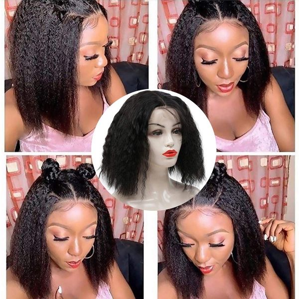 kun hair peruvian kinky straight wave wig 13x4 short bob cut lace front human hair wigs 150% 180% pre plucked blunt cut wig, Black;brown
kun hair peruvian kinky straight wave wig 13x4 short bob cut lace front human hair wigs 150% 180% pre plucked blunt cut wig, Black;brown