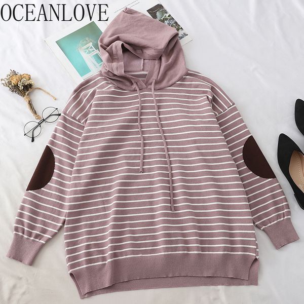 oceanlove hooded thin women sweaters striped korean casual loose pullovers autumn long sleeve 2019 patchwork sueter mujer 12671, White;black
oceanlove hooded thin women sweaters striped korean casual loose pullovers autumn long sleeve 2019 patchwork sueter mujer 12671, White;black