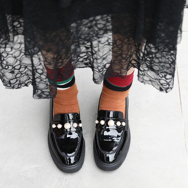 flat shoes women's oxford shoes genuine leather loafers string bead tassel british style casual zapatos mujer, Black
flat shoes women's oxford shoes genuine leather loafers string bead tassel british style casual zapatos mujer, Black