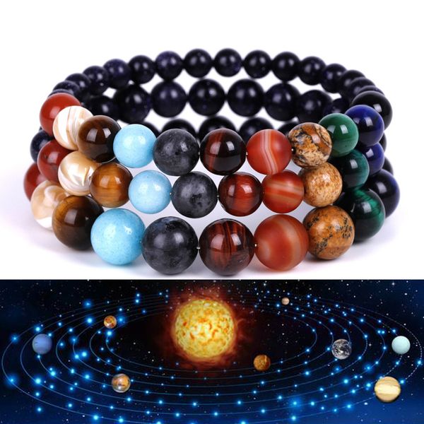 new fashion universe bracelets eight planets solar system planets charm jewelry natural stone beads bracelet for men women, Golden;silver
new fashion universe bracelets eight planets solar system planets charm jewelry natural stone beads bracelet for men women, Golden;silver